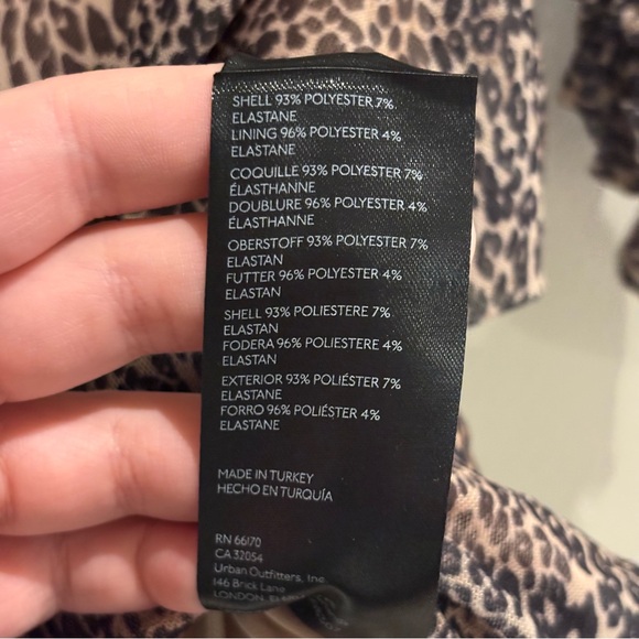 Anthropologie Shirred Animal Print Mesh Top Size Small - Picture 7 of 7